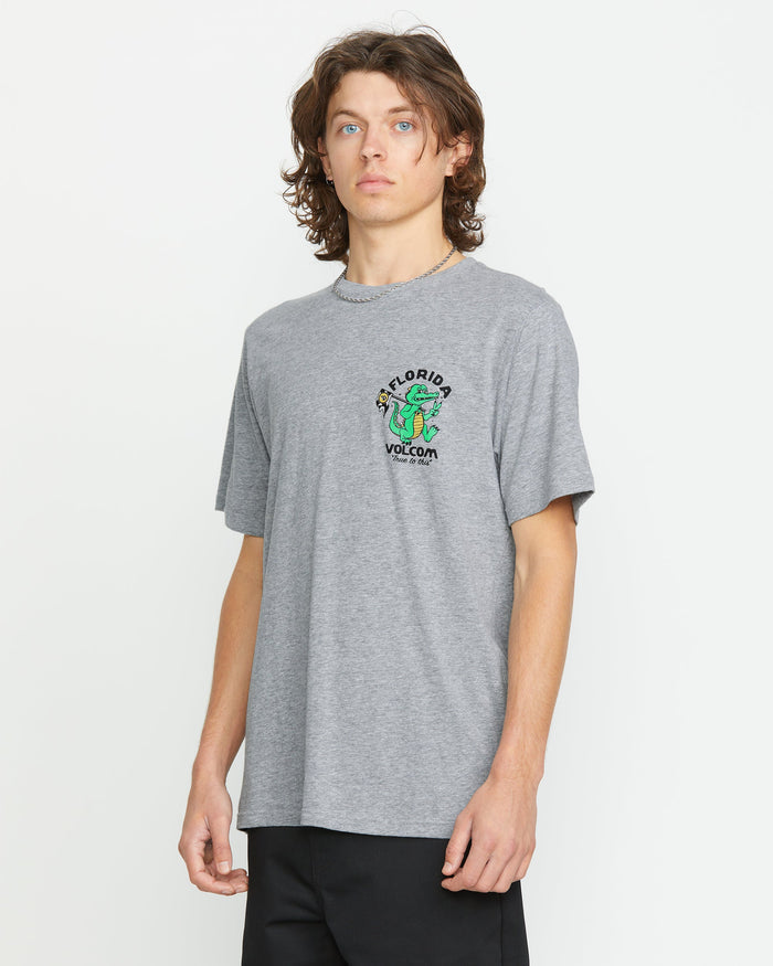 Men's Gatornation Short Sleeve Tee-Heather Grey-Volcom