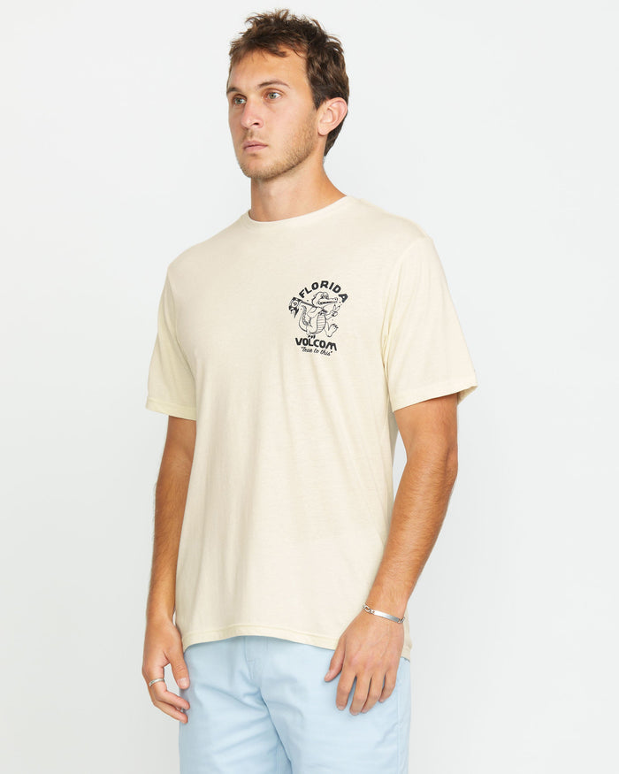 Men's Gatornation Short Sleeve Tee-Off White Heather-Volcom