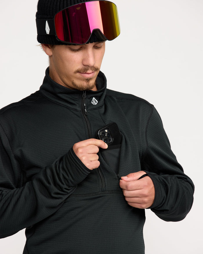 Men's Gridlock Mockneck-Black-Volcom