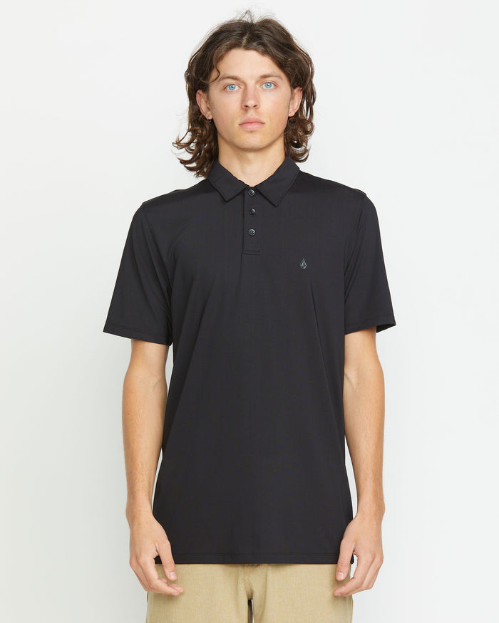 Men's Hazard Pro Polo Short Sleeve Shirt-Black-Volcom