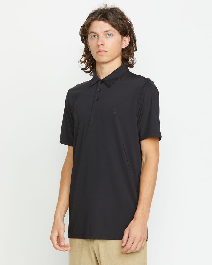 Men's Hazard Pro Polo Short Sleeve Shirt-Black-Volcom