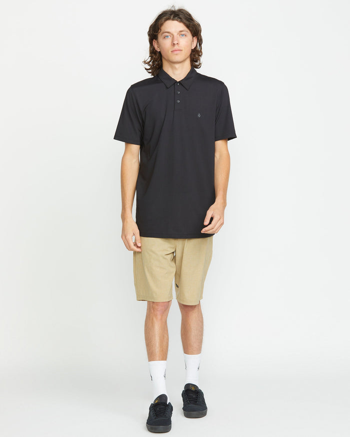 Men's Hazard Pro Polo Short Sleeve Shirt-Black-Volcom