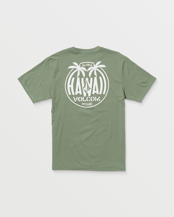 Men's Holoholo Short Sleeve Tee-Light Olive-Volcom