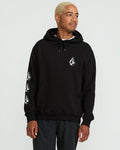 Men's Iconic Stone Hoodie-Black-Volcom