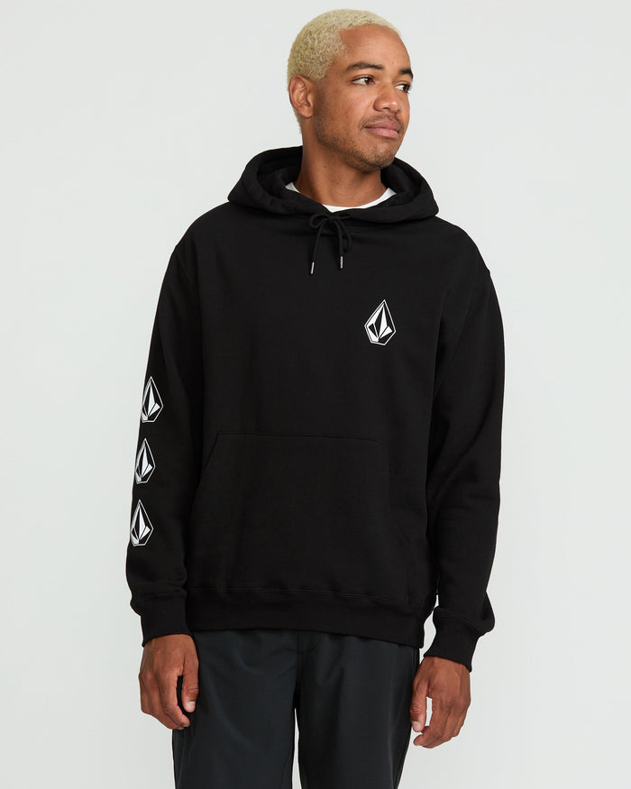 Men's Iconic Stone Hoodie-Black-Volcom