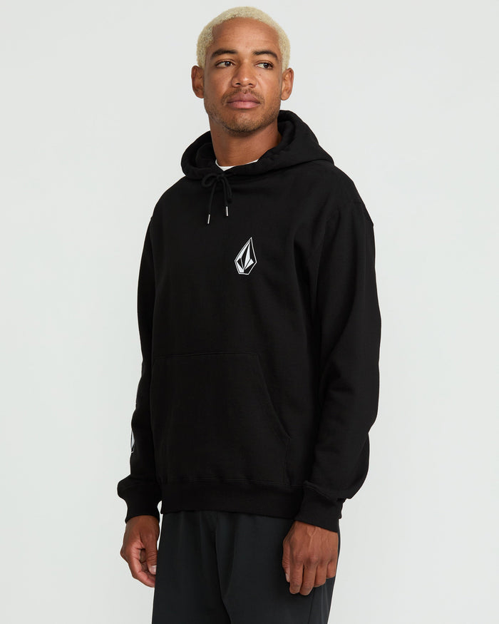 Men's Iconic Stone Hoodie-Black-Volcom