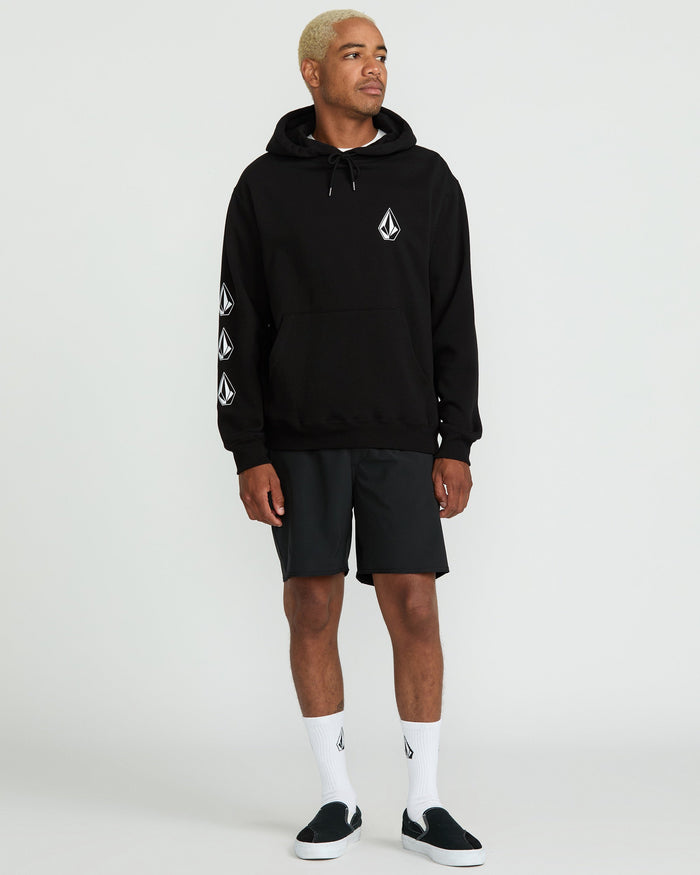 Men's Iconic Stone Hoodie-Black-Volcom