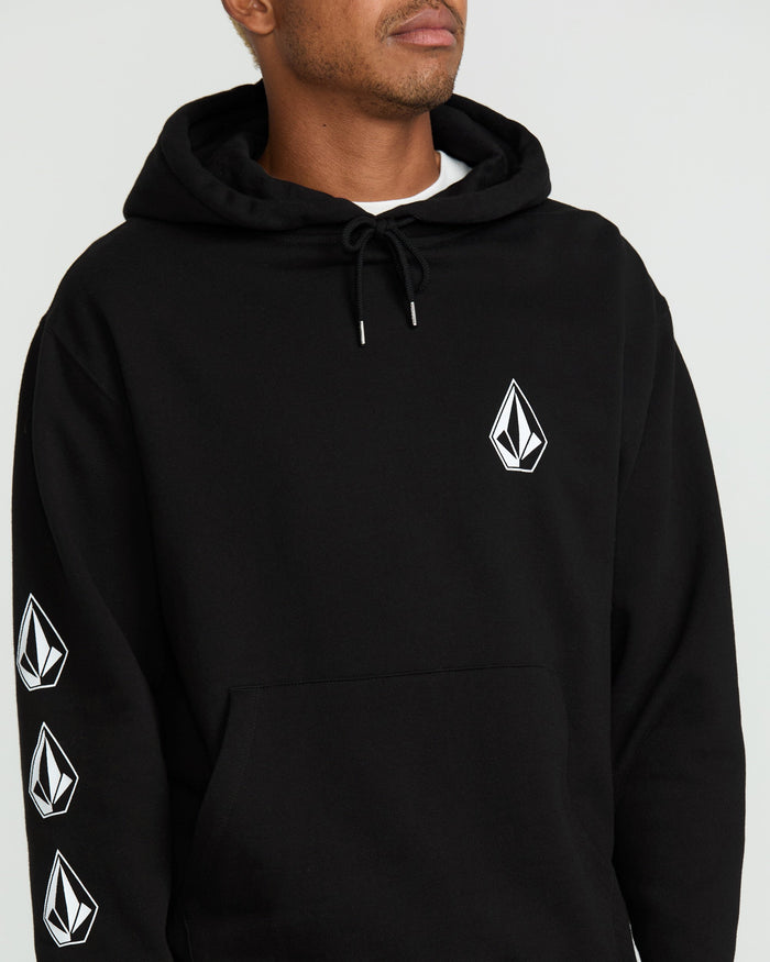 Men's Iconic Stone Hoodie-Black-Volcom