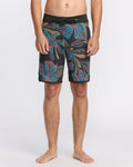 Men's Infuse Scallop Mod Trunks-Black Print-Volcom
