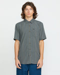 Men's Jahstripe Short Sleeve-Dark Slate-Volcom