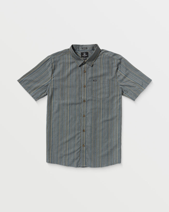 Men's Jahstripe Short Sleeve-Dark Slate-Volcom