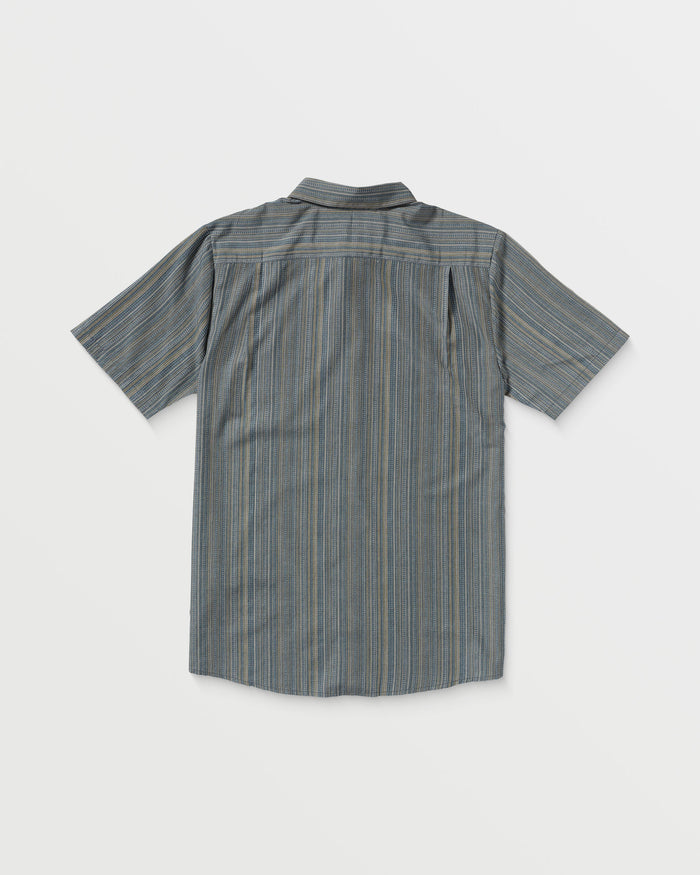 Men's Jahstripe Short Sleeve-Dark Slate-Volcom