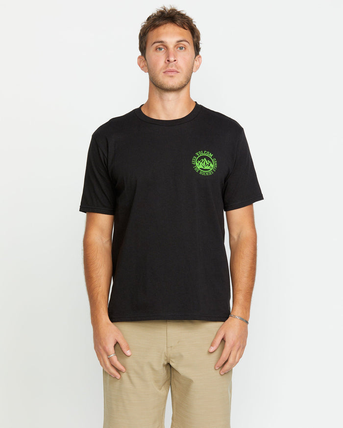 Men's Keep Rockies Stoned Short Sleeve Tee-Black-Volcom