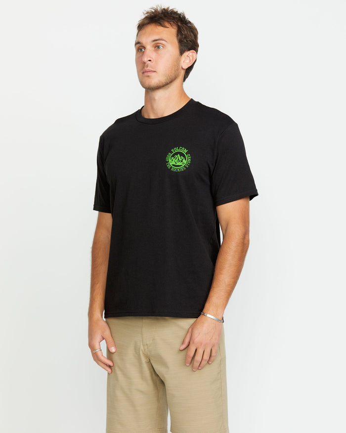 Men's Keep Rockies Stoned Short Sleeve Tee-Black-Volcom