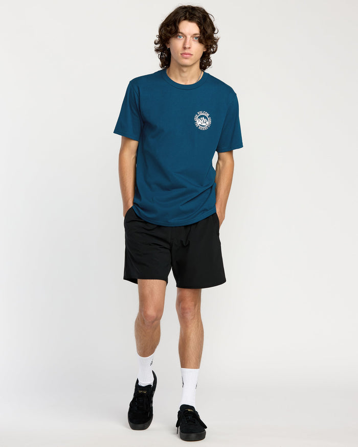 Men's Keep Rockies Stoned Short Sleeve Tee-Cosmic Blue-Volcom