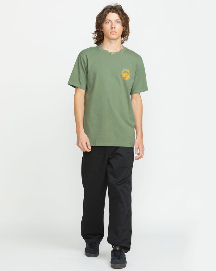 Men's Keep Rockies Stoned Short Sleeve Tee-Light Olive-Volcom