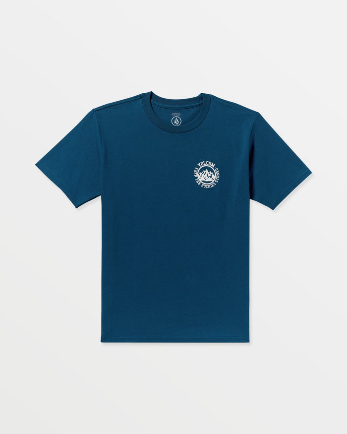 Men's Keep Rockies Stoned Short Sleeve Tee-Cosmic Blue-Volcom