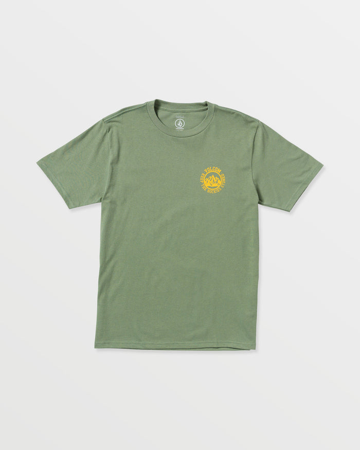 Men's Keep Rockies Stoned Short Sleeve Tee-Light Olive-Volcom