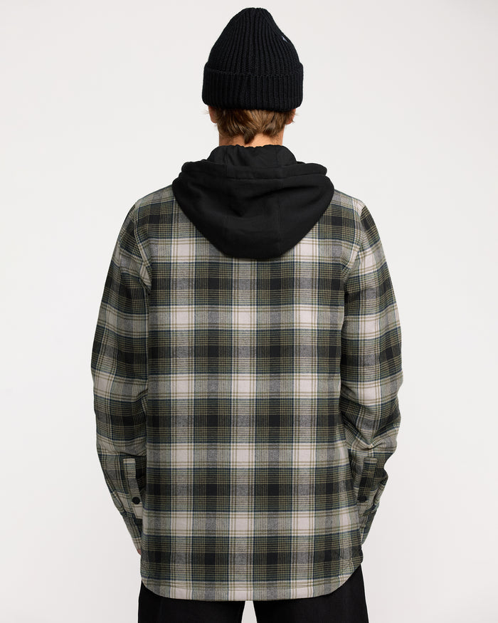 Men's Kenson Insulated Flannel-Black Green-Volcom
