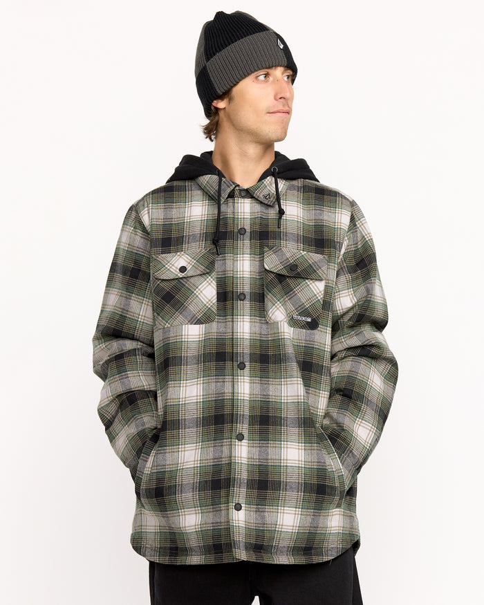 Men's Kenson Insulated Flannel-Black Green-Volcom