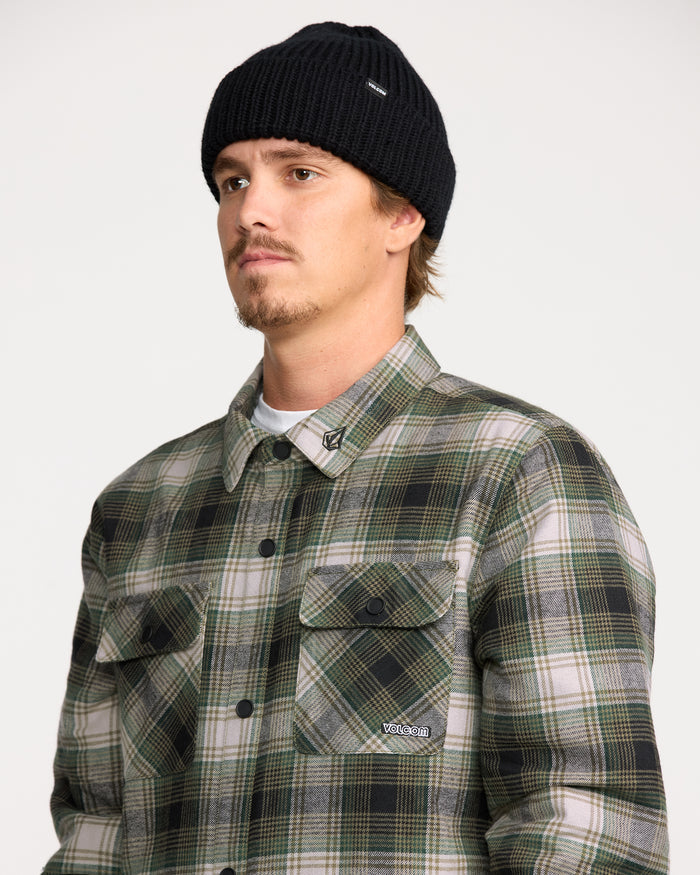 Volcom Men's Kenson Insulated Flannel Black Green