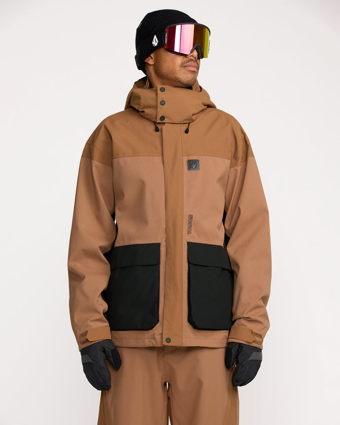 Men's Kleveland Shell Jacket-Terra Brown-Volcom