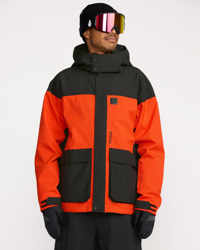 Men's Kleveland Shell Jacket-Orange Shock-Volcom