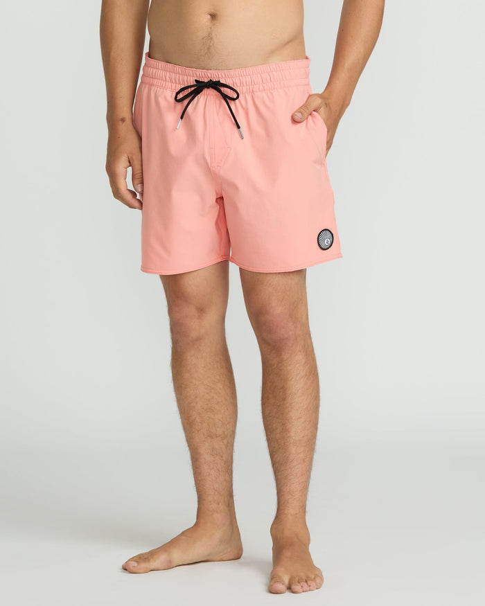 Men's Lido Solid 16" Trunks-Peach Fuzz-Volcom