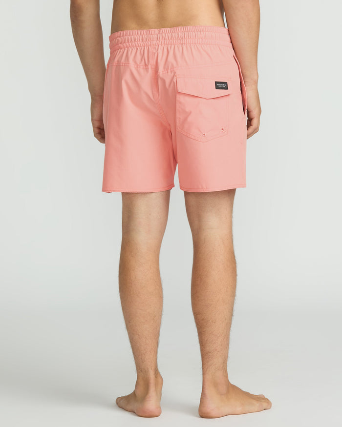 Men's Lido Solid 16" Trunks-Peach Fuzz-Volcom