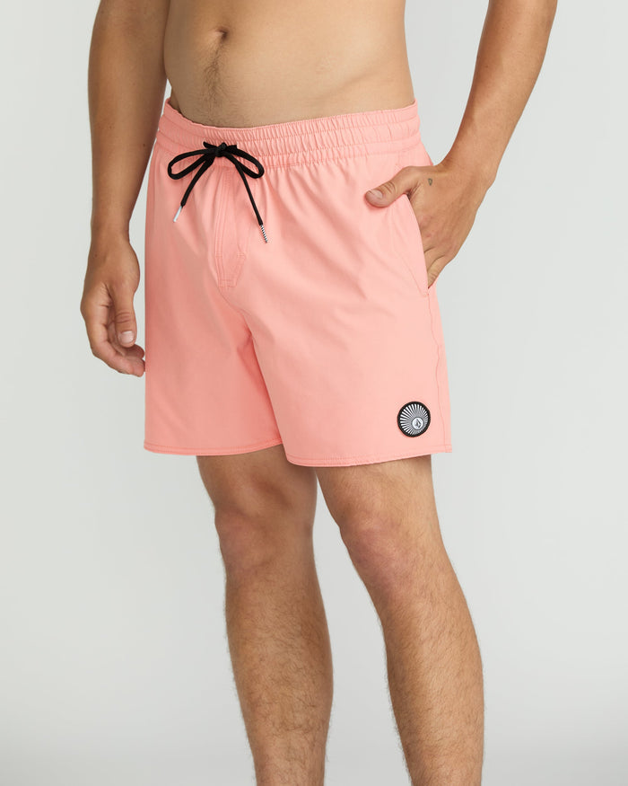 Men's Lido Solid 16" Trunks-Peach Fuzz-Volcom
