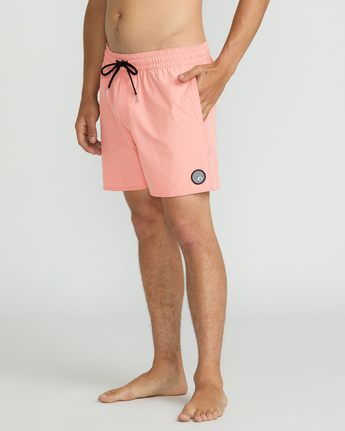 Men's Lido Solid 16" Trunks-Peach Fuzz-Volcom