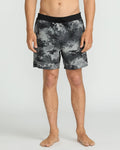 Men's Lido Print 16" Trunks-Black-Volcom
