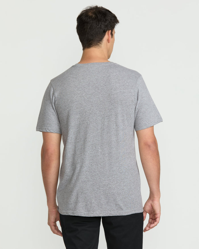 Men's Line Service Short Sleeve Tee-Heather Grey-Volcom