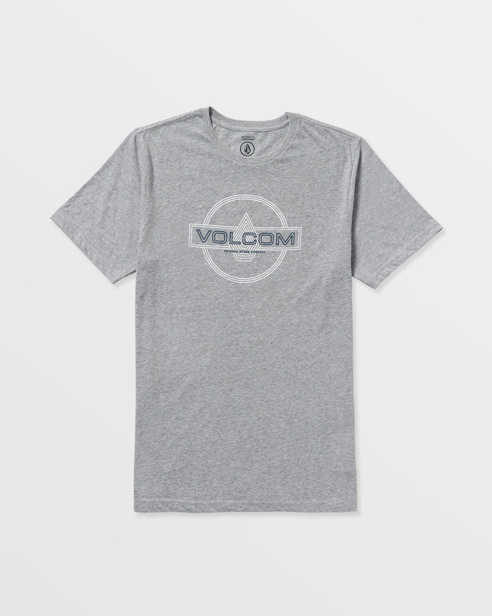 Men's Line Service Short Sleeve Tee-Heather Grey-Volcom