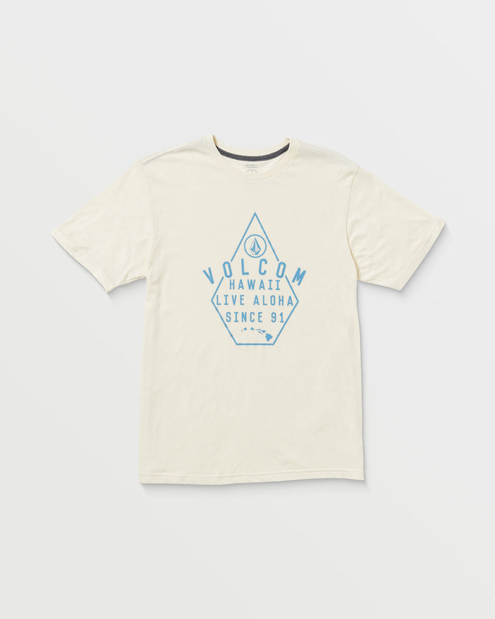 Men's Lined Up Short Sleeve Tee-Off White Heather-Volcom