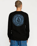 Men's Logo Stamp Long Sleeve Tee-Black-Volcom