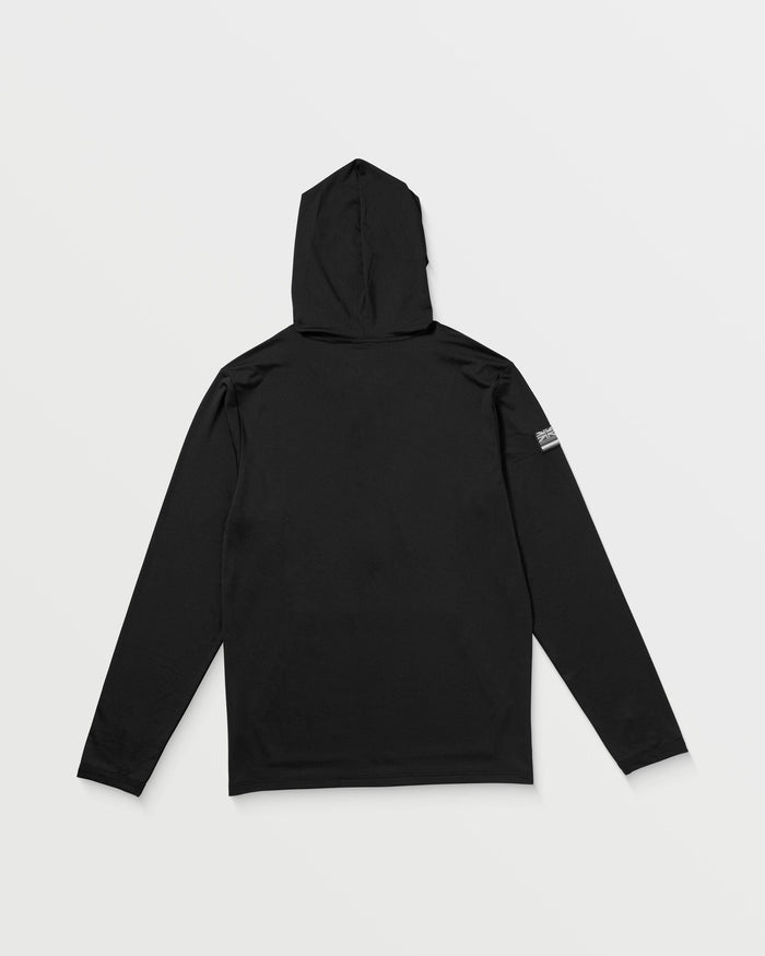 Men's Loose Hood Long Sleeve Surf Tee-Black-Volcom