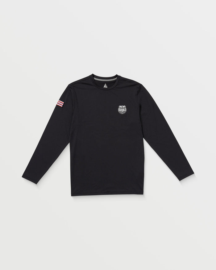 Men's Loose Long Sleeve Surf Tee-Black-Volcom