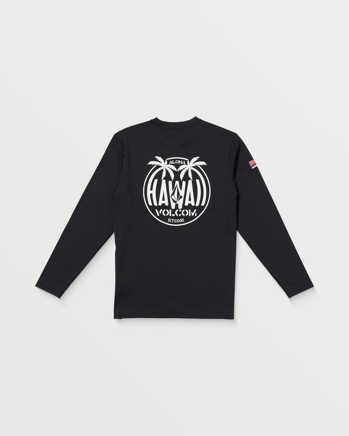 Men's Loose Long Sleeve Surf Tee-Black-Volcom