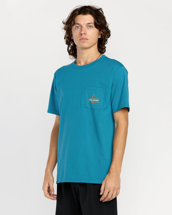 Men's Lugnut Pocket Short Sleeve Tee-Coronet Blue-Volcom