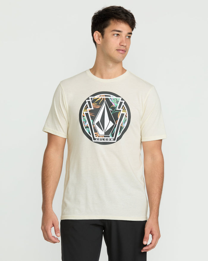 Men's Melting Short Sleeve Tee-Off White Heather-Volcom
