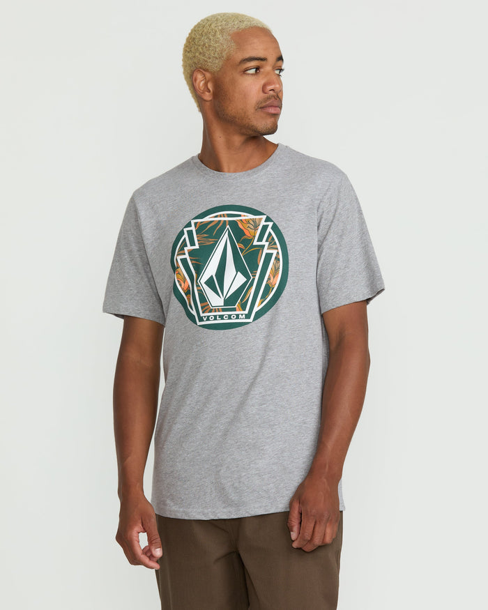 Men's Melting Short Sleeve Tee-Heather Grey-Volcom