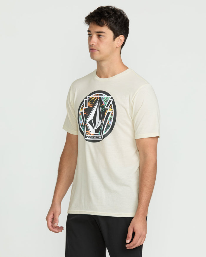 Men's Melting Short Sleeve Tee-Off White Heather-Volcom
