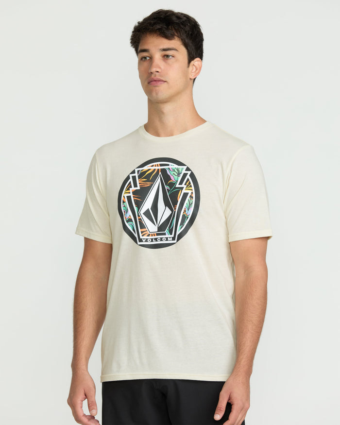 Men's Melting Short Sleeve Tee-Off White Heather-Volcom