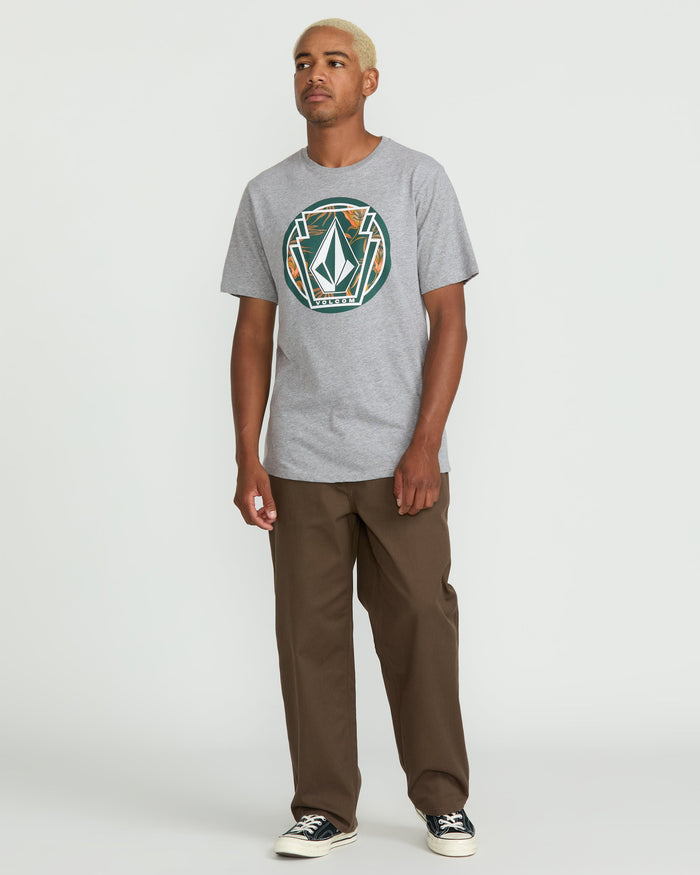 Men's Melting Short Sleeve Tee-Heather Grey-Volcom