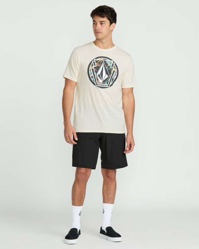 Men's Melting Short Sleeve Tee-Off White Heather-Volcom