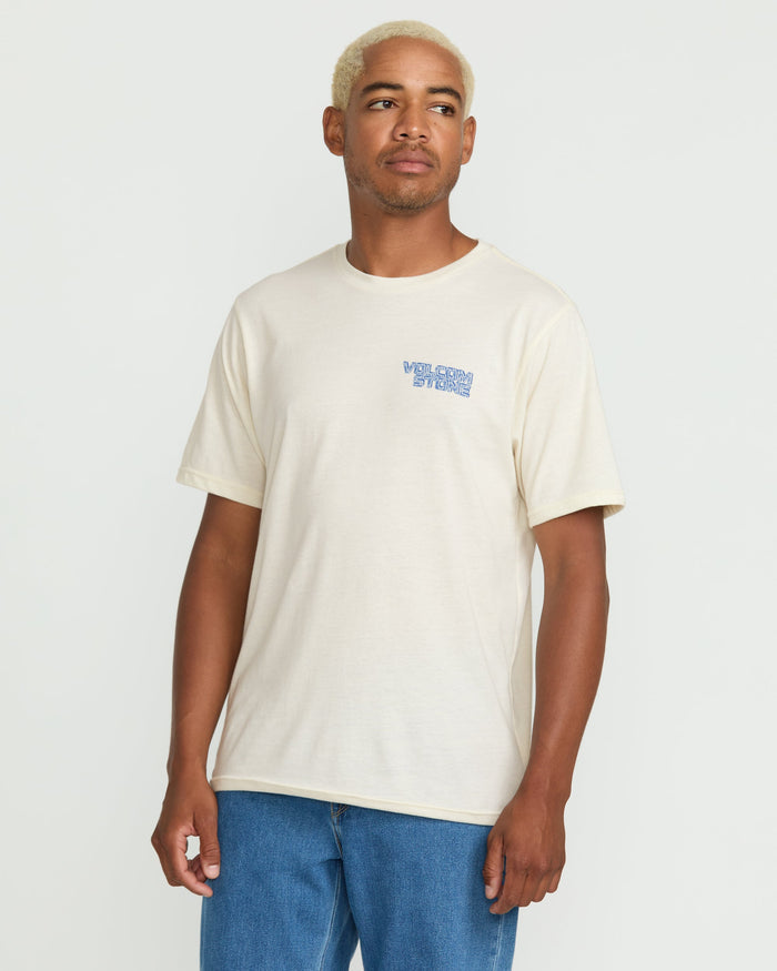 Men's Migrane Short Sleeve Tee-Off White Heather-Volcom