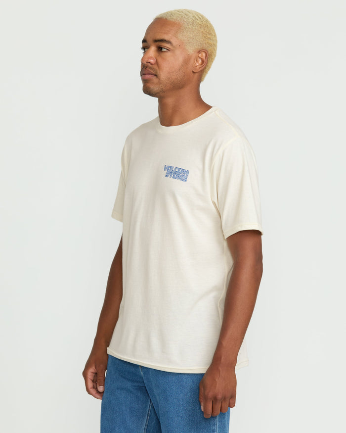 Men's Migrane Short Sleeve Tee-Off White Heather-Volcom
