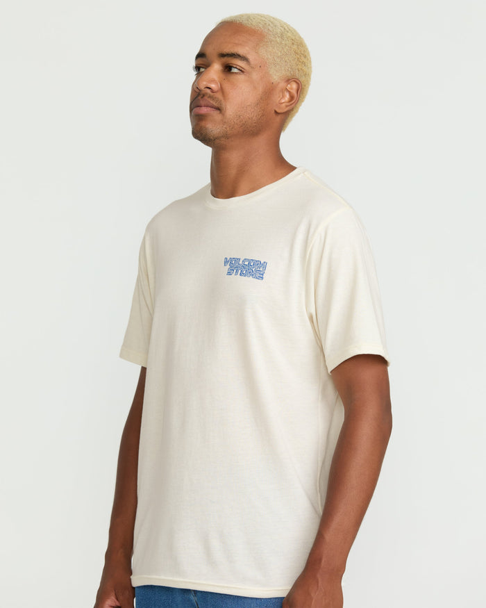Men's Migrane Short Sleeve Tee-Off White Heather-Volcom