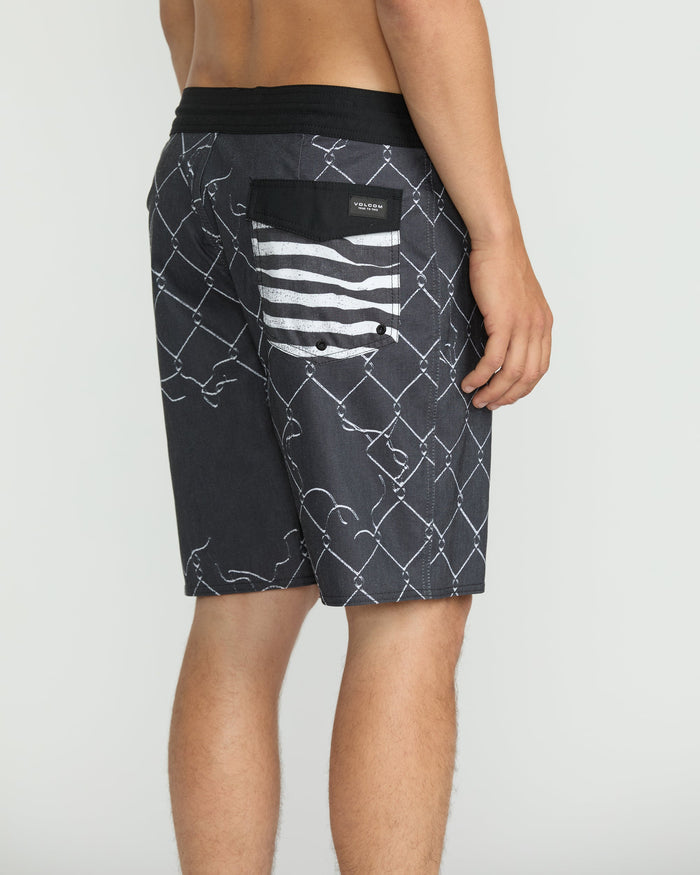 Men's Misdormeaner Stoney 19" Trunks-Black-Volcom